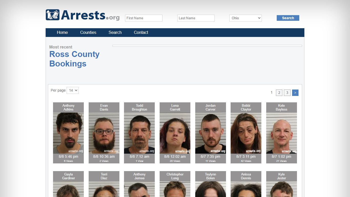 Ross County Arrests and Inmate Search