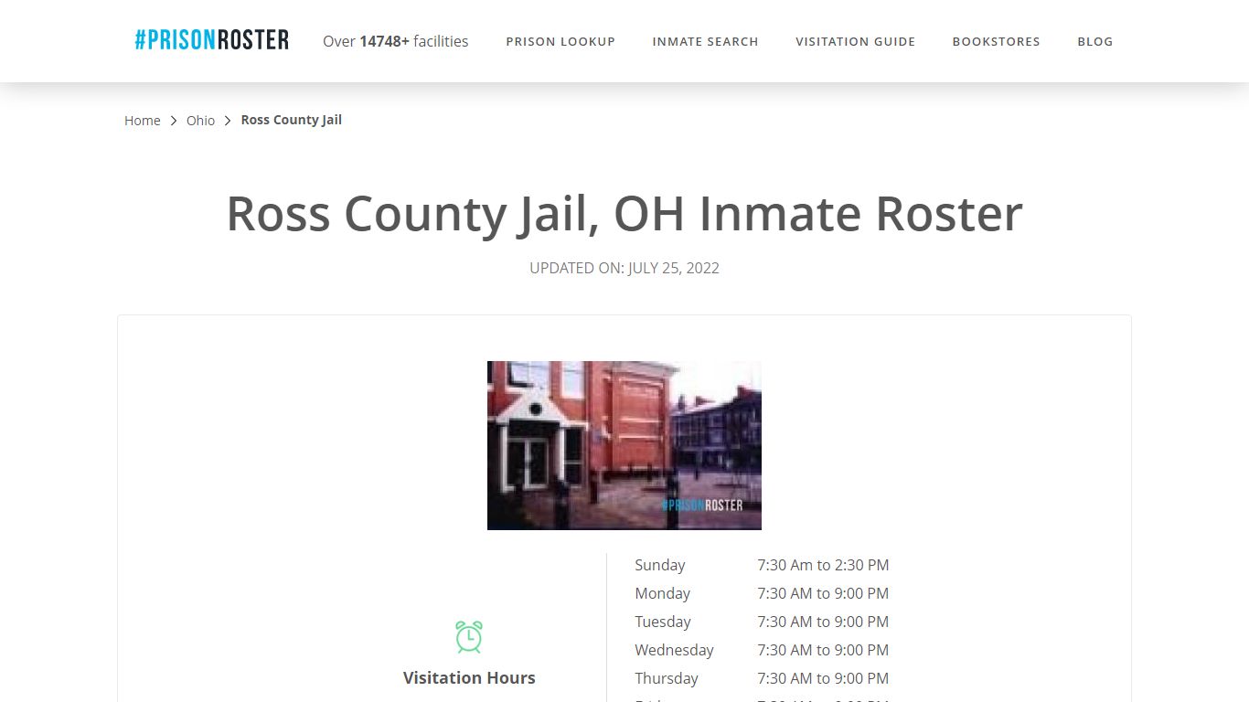 Ross County Jail, OH Inmate Roster - Inmate Locator